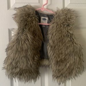 Girls Faux Fur Bolero Vest | Size 5T | Old Navy